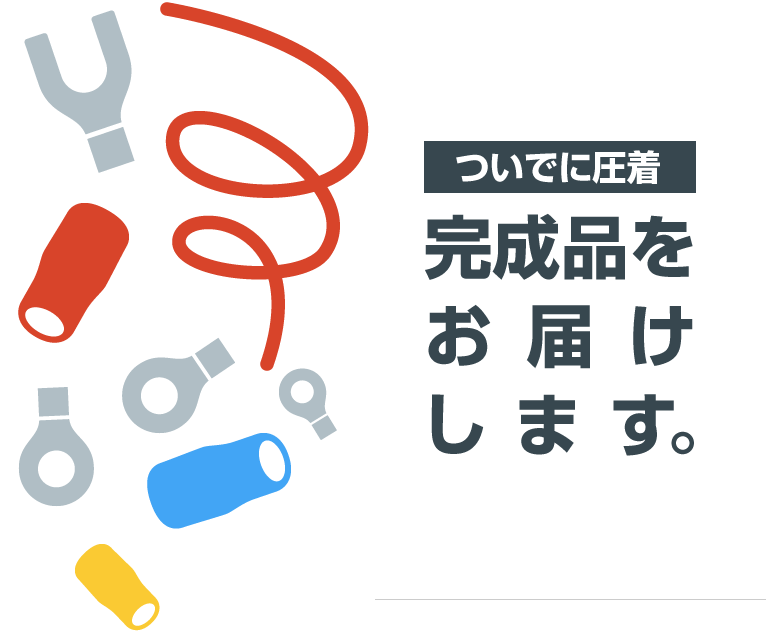 電線を買ったついでに圧着。完成品をお届けします。