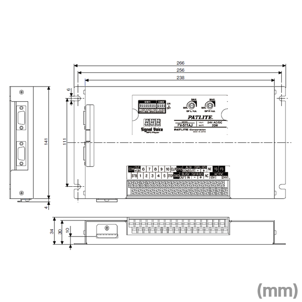 PATLITE FV-511AM2カード式音声合成報知器(MP3再生) (シグナルボイス) SN Angel Ham Shop Japan