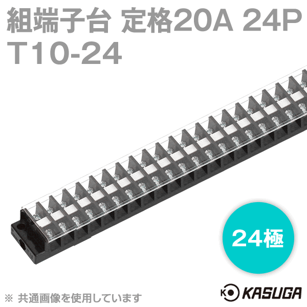 組端子台T10 24ボルトマウント25極25 SN