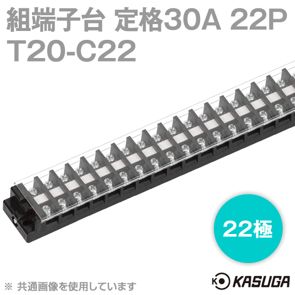 組端子台T20-C22ボルトマウント22極SN