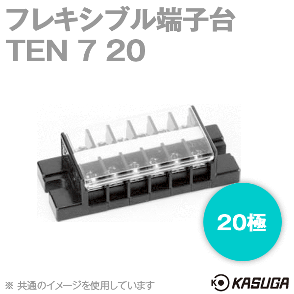 TEN 7 20フレキシブル端子台(20極) (最大10A) (ネジ:M3) (セルフアップ) SN