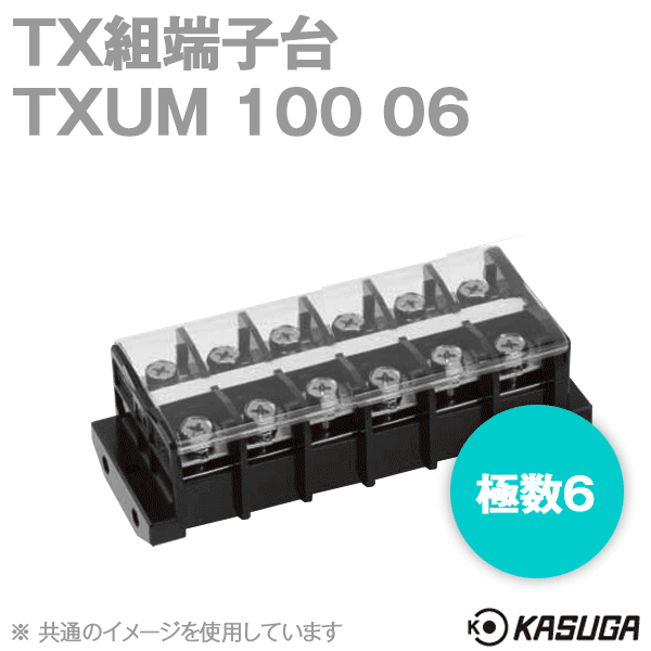 TXUM100 06 TX組端子台(ジャンプアップ) (38mm2) (130A) (極数6) SN