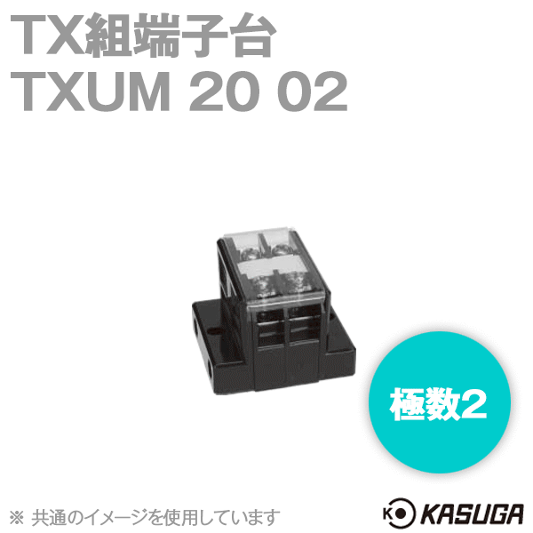 TXUM20 02 TX組端子台(ジャンプアップ) (5.5mm2) (40A) (極数2) SN