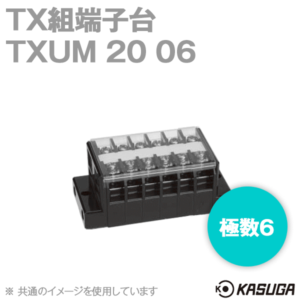 TXUM20 06 TX組端子台(ジャンプアップ) (5.5mm2) (40A) (極数6) SN