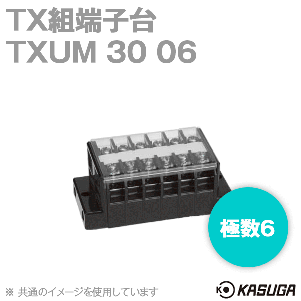 TXUM30 06 TX組端子台(ジャンプアップ) (8mm2) (50A) (極数6) SN