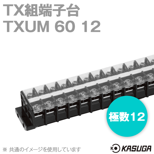TXUM60 12 TX組端子台(ジャンプアップ) (22mm2) (90A) (極数12) SN