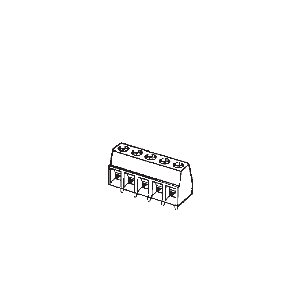 XW4E-02B1-V1プリント基板用端子台 小型端子台2極